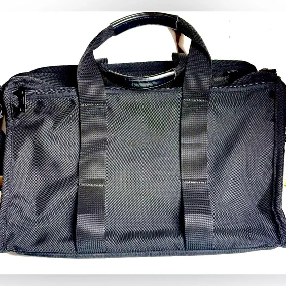 Vintage TUMI Black Ballistic Expandable Nylon/Leather Laptop/Briefcase Bag